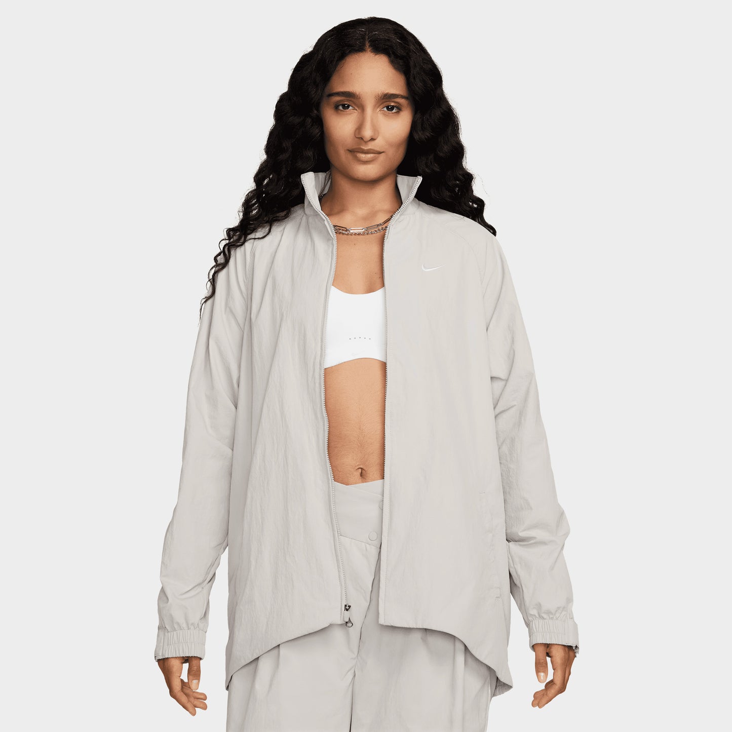 Nike Sportswear Femme Repel Zip Jacket Lt Iron Ore / Blanc