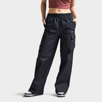 Nike Sportswear Femmes à taille moyenne Cargo Pantalon Noir / Blanc