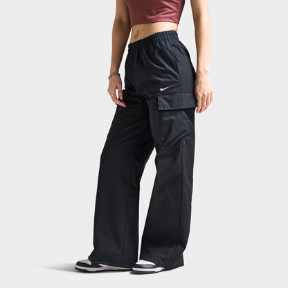 Nike Sportswear Femmes à taille moyenne Cargo Pantalon Noir / Blanc