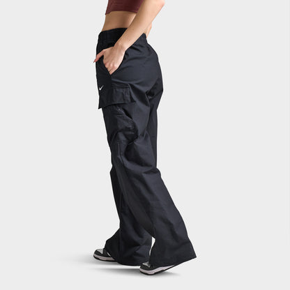Nike Sportswear Femmes à taille moyenne Cargo Pantalon Noir / Blanc