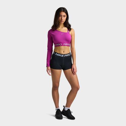 Nike Pro Shine Women's Dri-FIT Asymmetrical Cropped Top / Pink