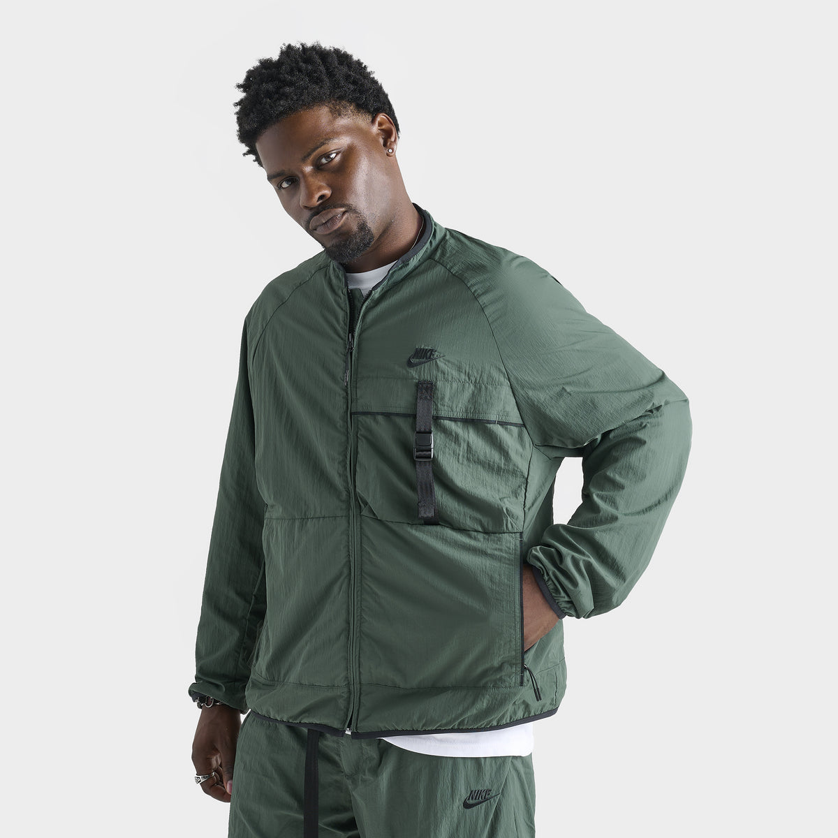 Veste Nike Sportswear Tech Woven Vert Vintage / Noir