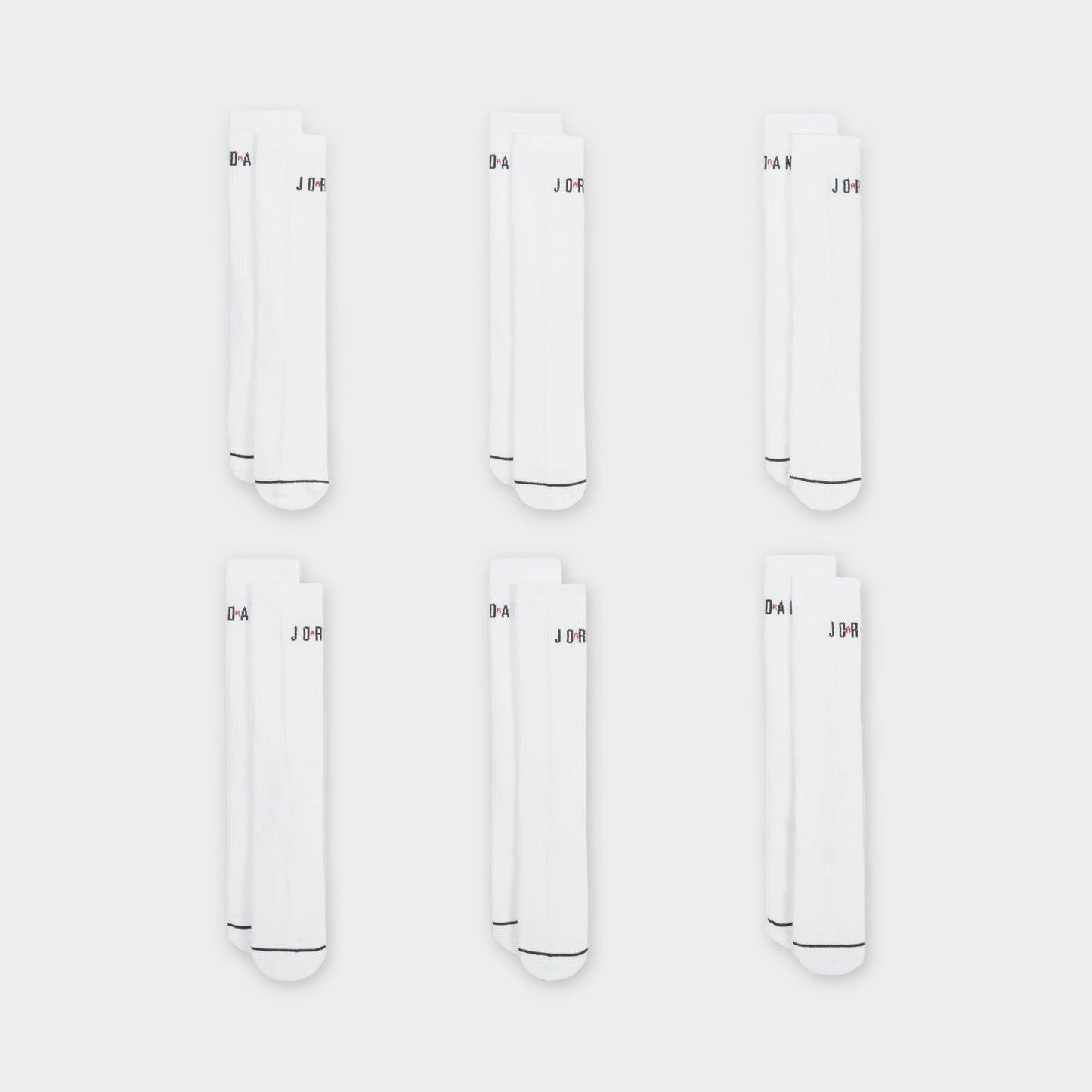 Jordan Everyday Crew Chaussettes (Paires 6) / Blanc