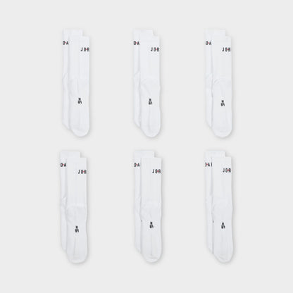 Jordan Everyday Crew Chaussettes (Paires 6) / Blanc