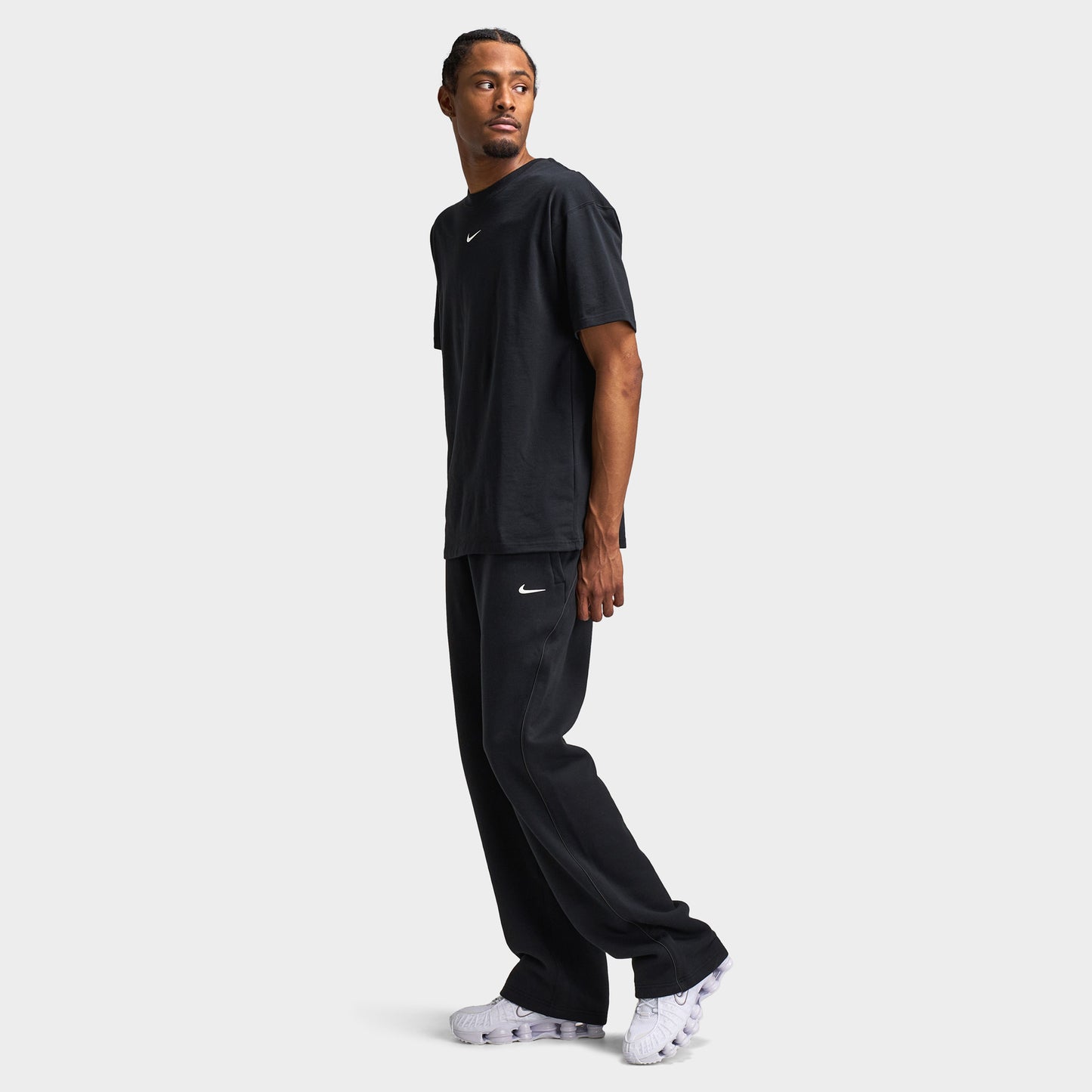 Nike Nocta NRG Cardinal Pantalon de survêtement Fleece à ourlet ouvert Noir/Blanc