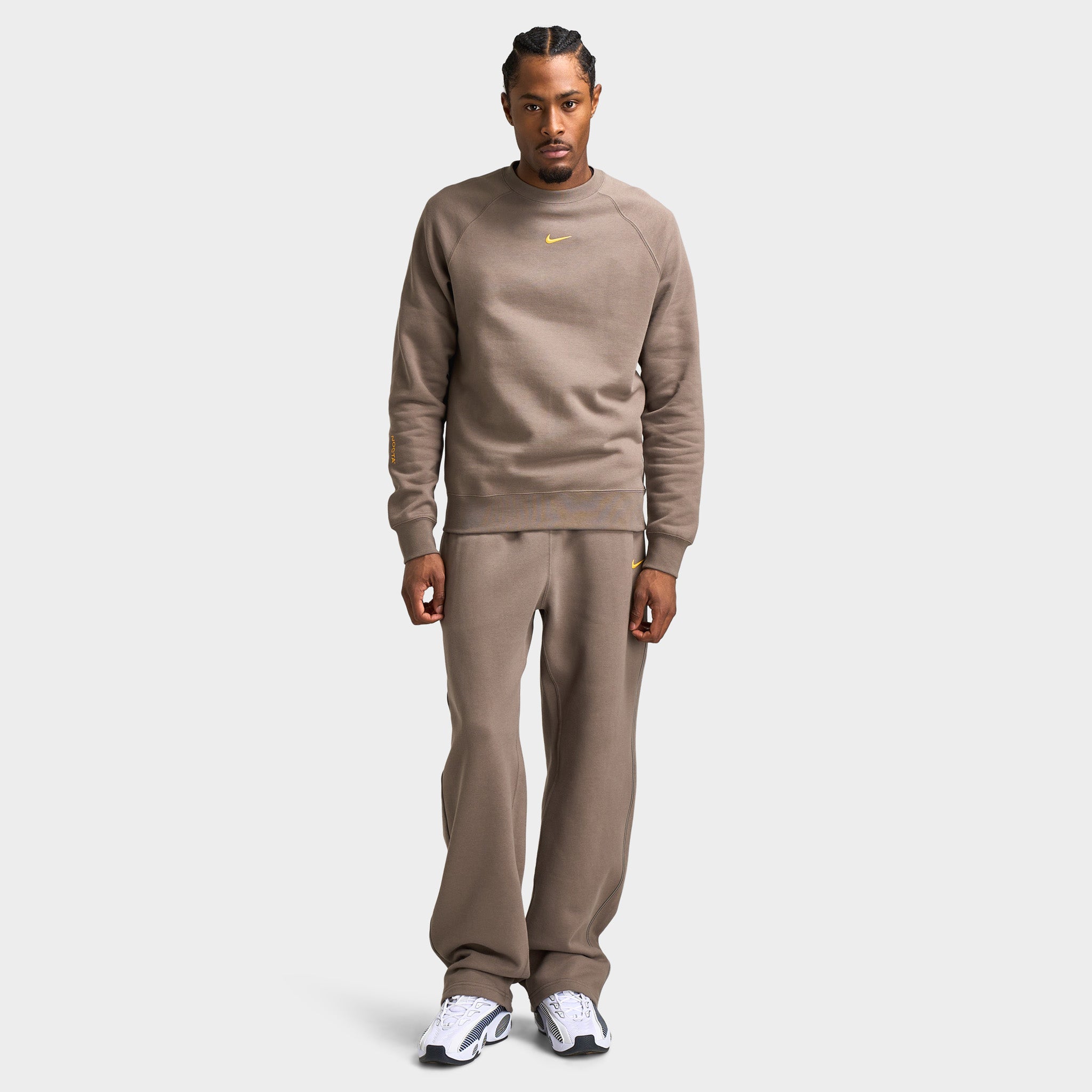 Nike Nocta Fleece CS Open-Hem Tracksuit Bottoms / Olive Grey – JD