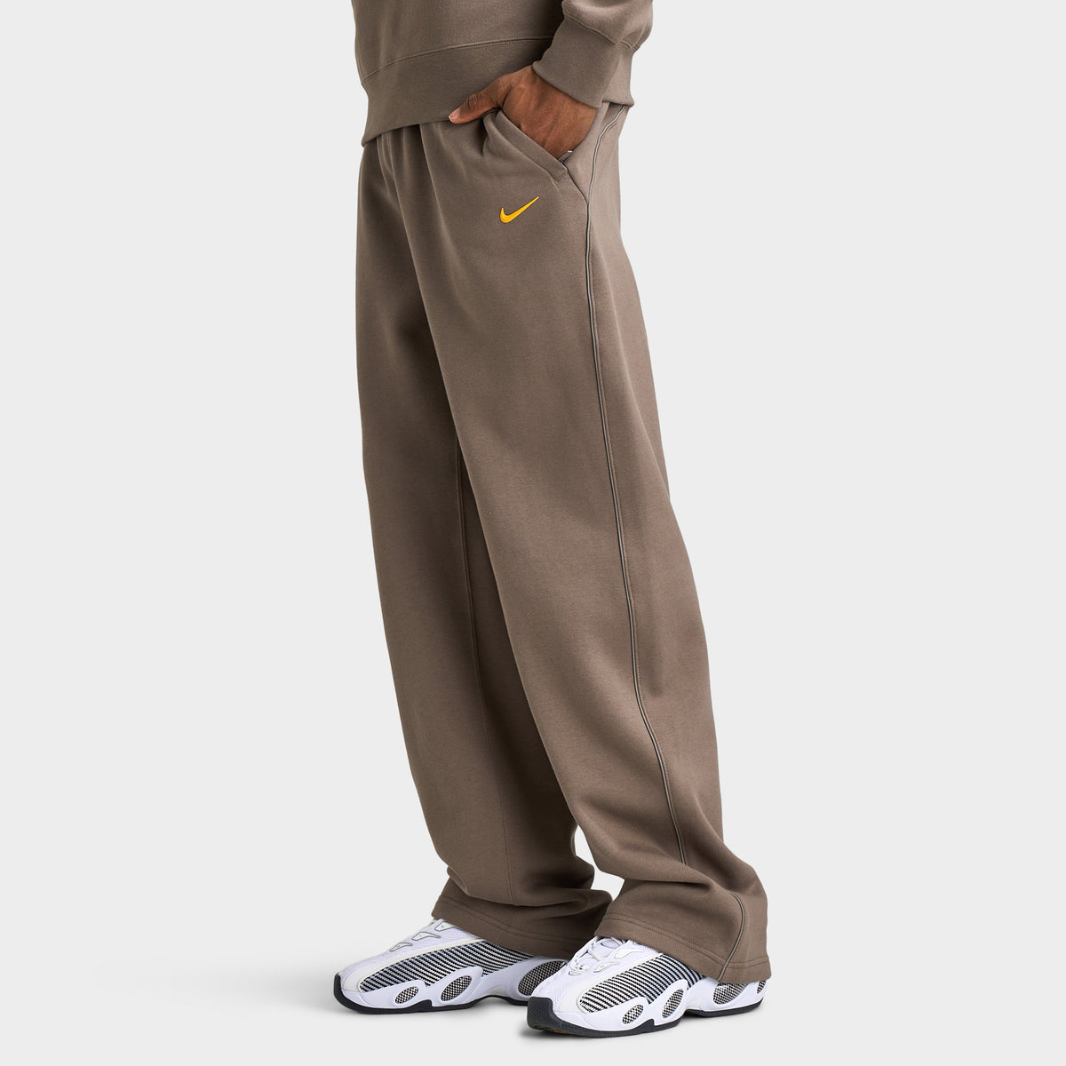 Nike Nocta Fleece CS Open-Hem Tracksuit Bottoms / Olive Grey