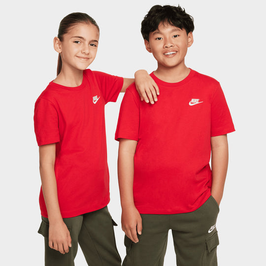 Nike Sportswear Enfants T-shirt Futura Brodé / Rouge Universitaire