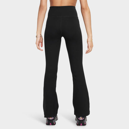 Nike Sportswear Juniors' Classic High-Waisted Flared Leggings Black / White