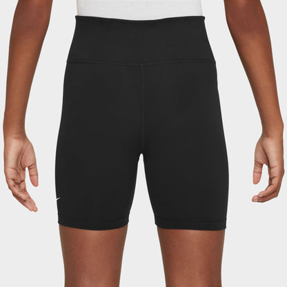 Nike Junior Girls' One Dri-Fit Bike Shorts Black / White
