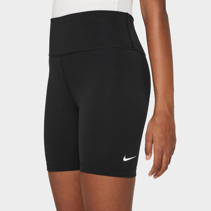 Nike Junior Girls' One Dri-Fit Bike Shorts Black / White