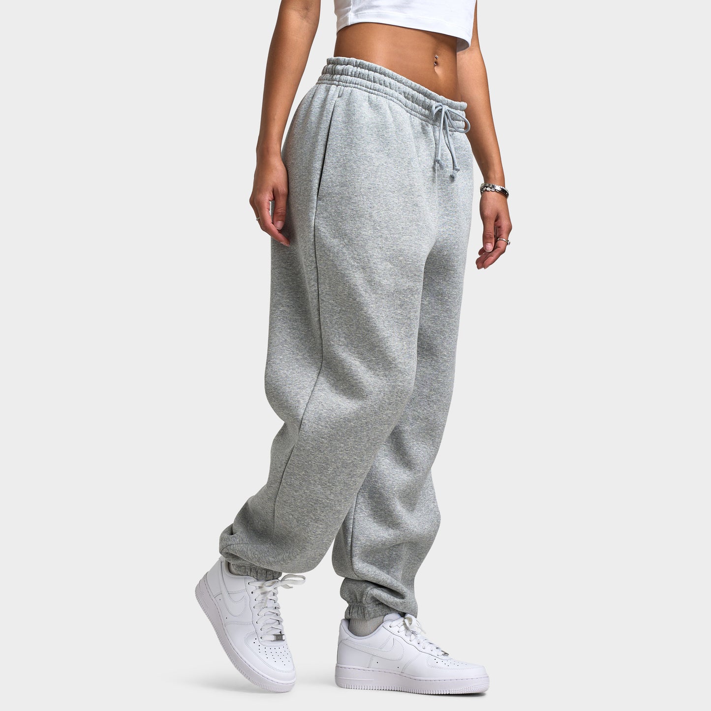 Nike Sportswear Phoenix High-Waisted Sweatpants Femme Gris foncé chiné / Blanc cassé