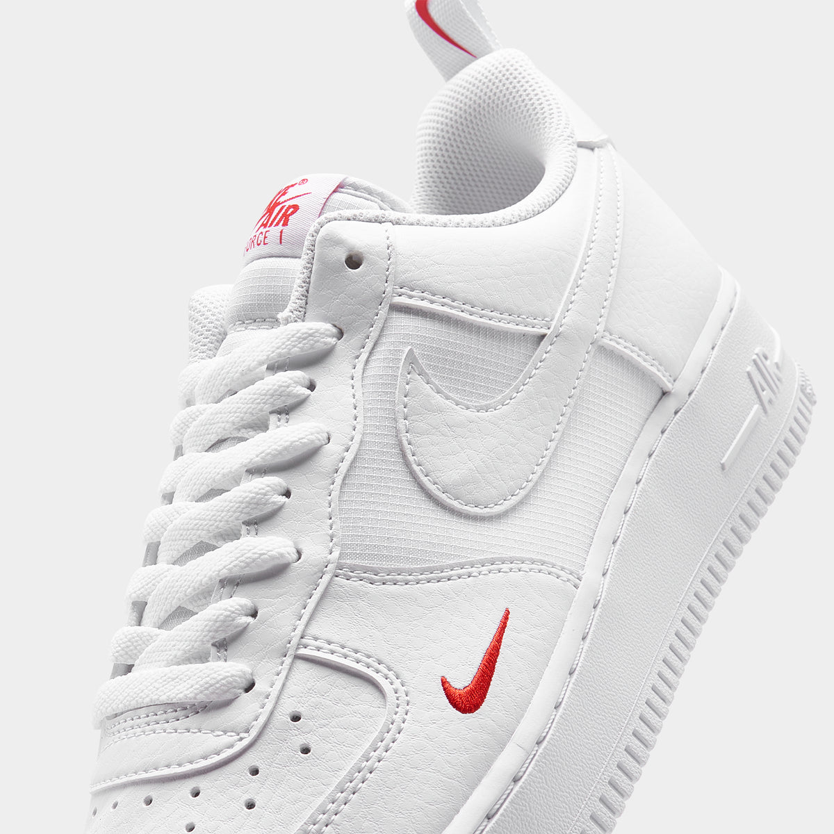 JD Nike Air Force '07 White White University Red – JD Sports