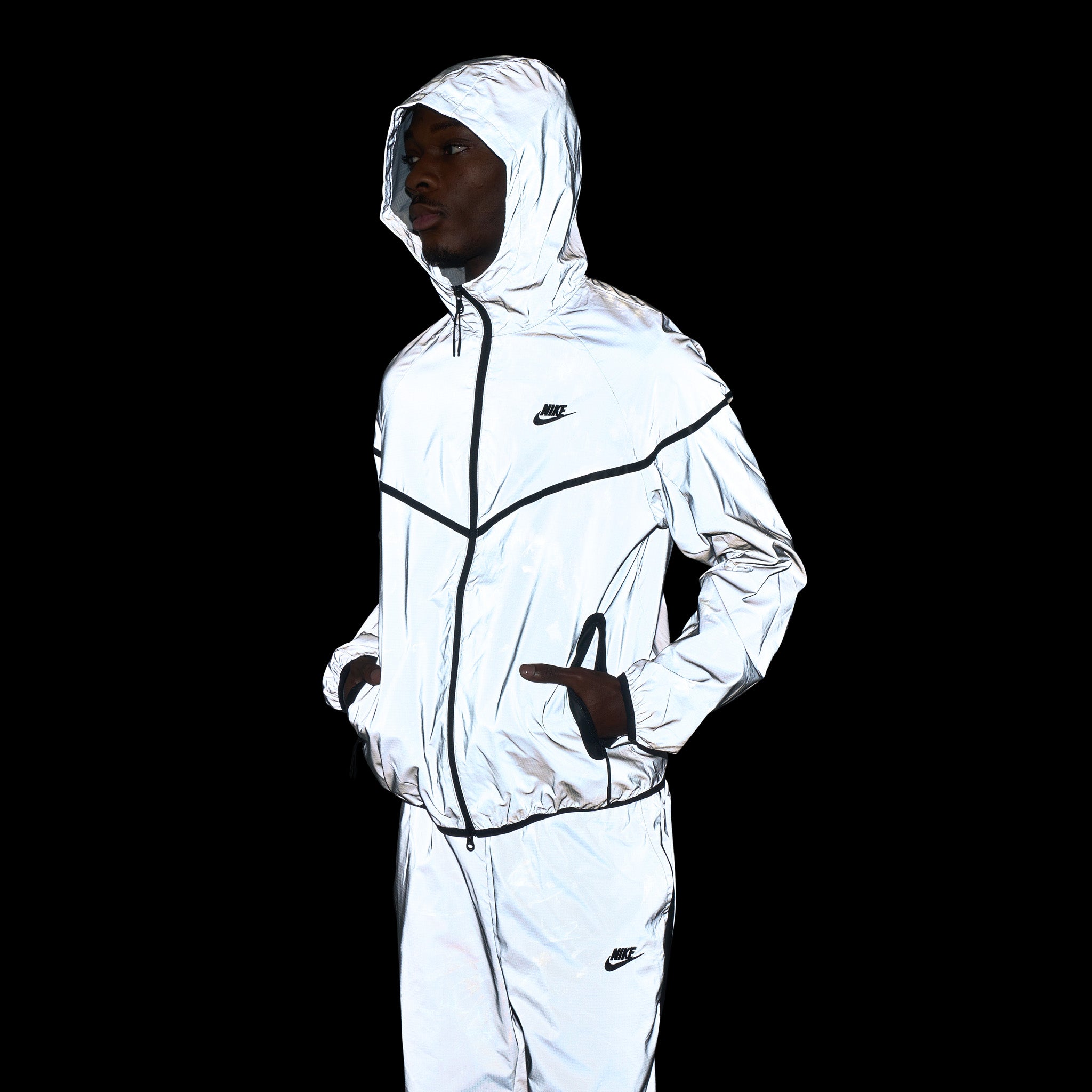 Nike Sportswear Tech Woven Jacket Reflect Silver/ Black – JD Sports