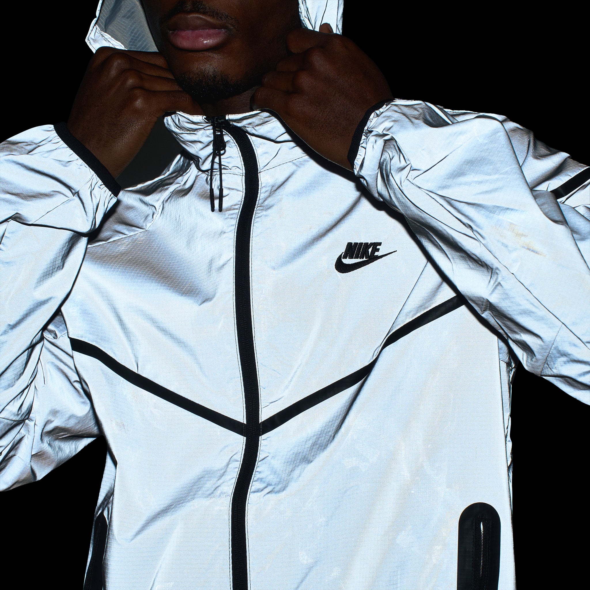 Nike リフレクティブ　ジャケット Nike Sportswear Tech Woven Jacket Reflect Silver/ Black – JD Sports