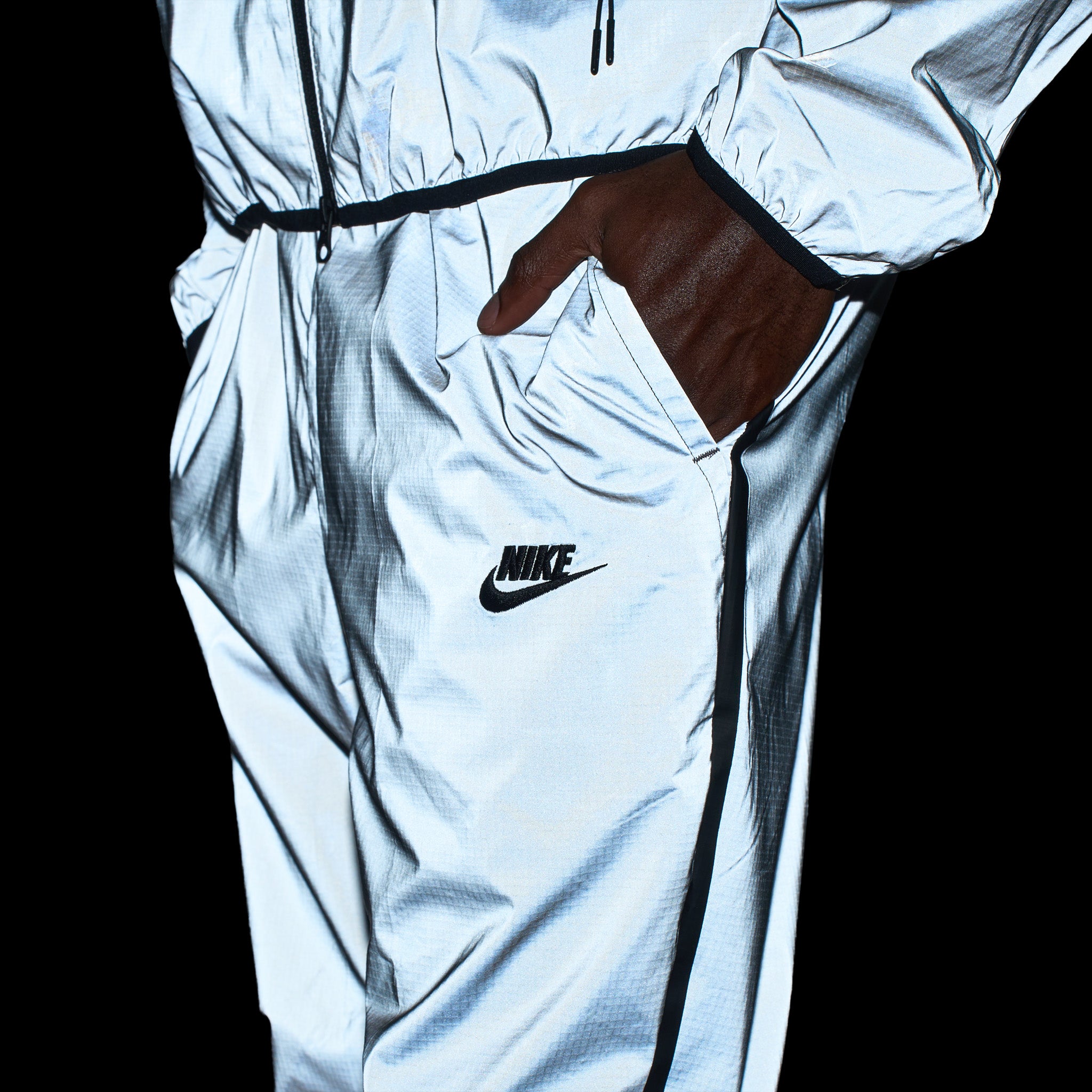 美品 NIKE×FCRB WOVEN PRACTICE S Nike Tech Woven Flash Pants Reflect Silver / Black – JD Sports