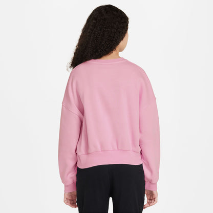 Nike Sportswear Junior Girls' Club FLeece Boxy Crew / Med Soft Pink