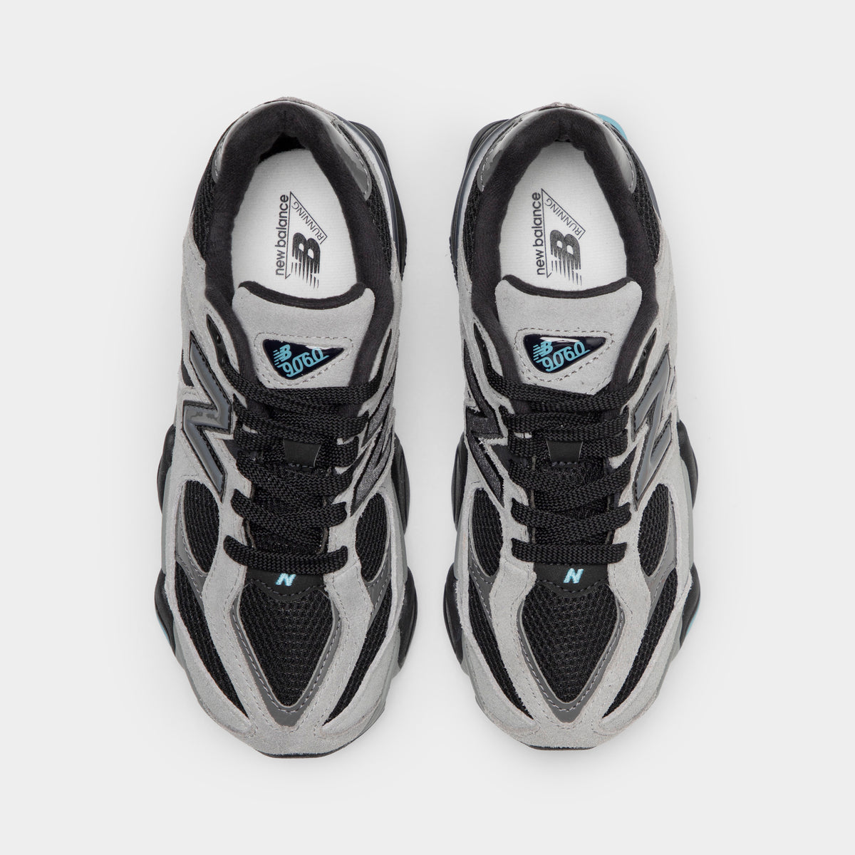 New Balance 9060 Junior Noir / Bleu Taffy - Gris Sel