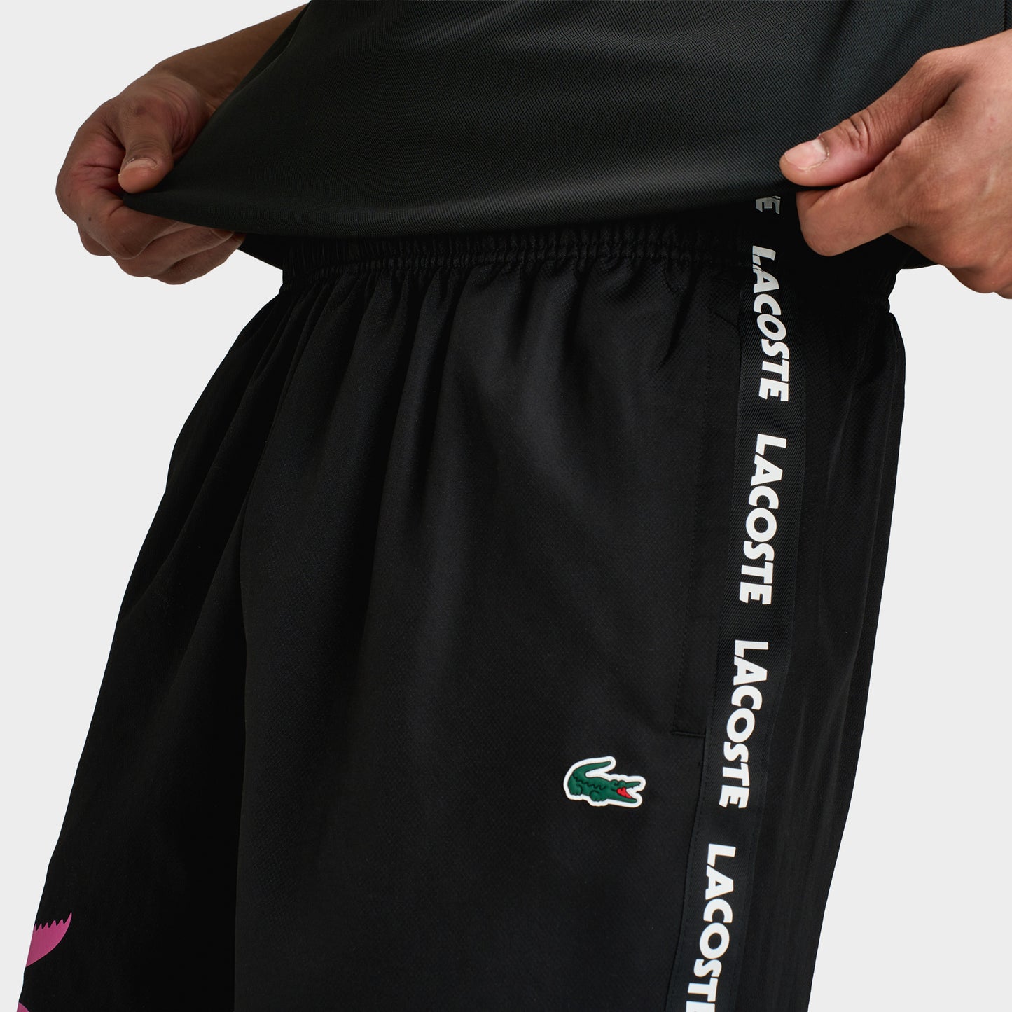 Lacoste Croc Woven Tape Short / Black