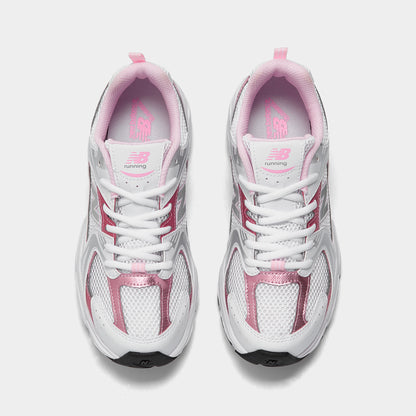 New Balance Juniors' 530 White / Pink - Silver