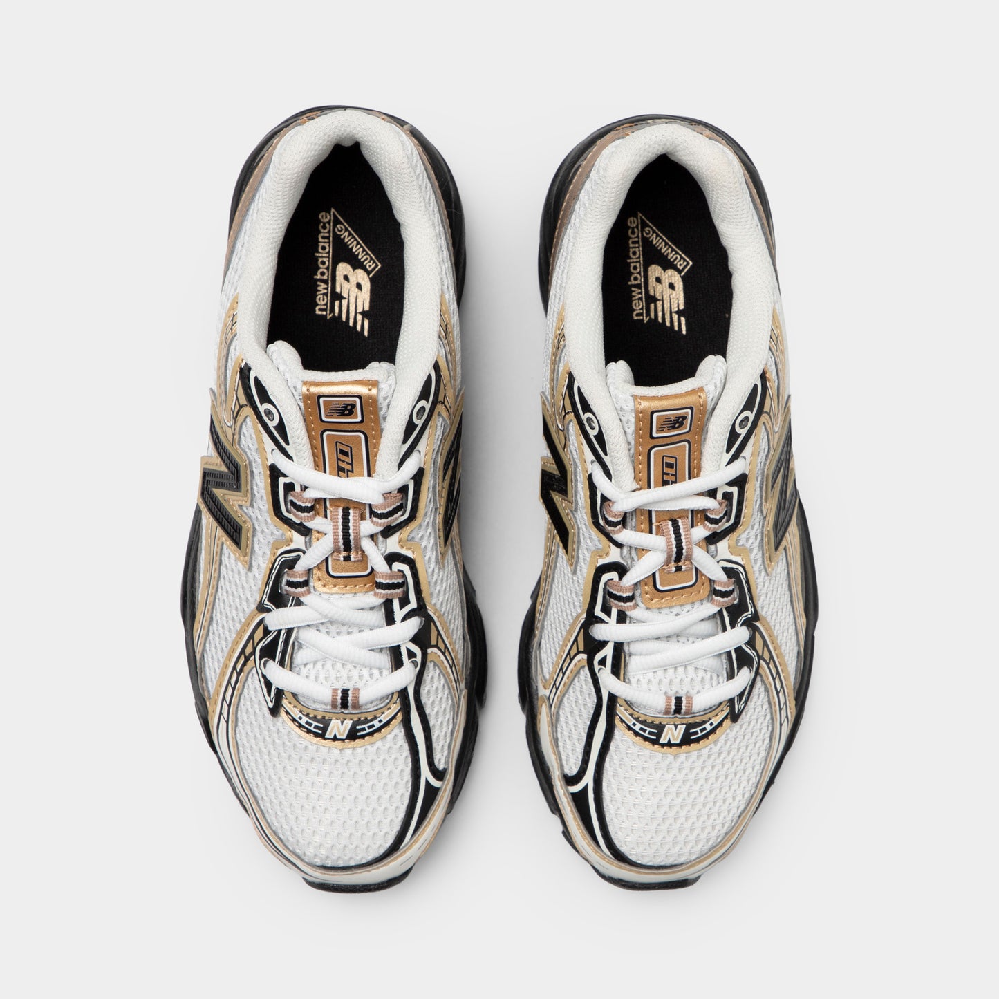 New Balance Junior 740 Sel de Mer / Noir - Or métallique
