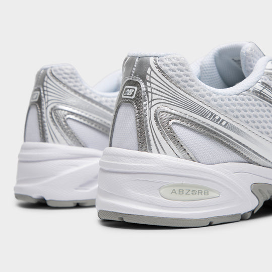New Balance Juniors' 740 White / Silver Metallic