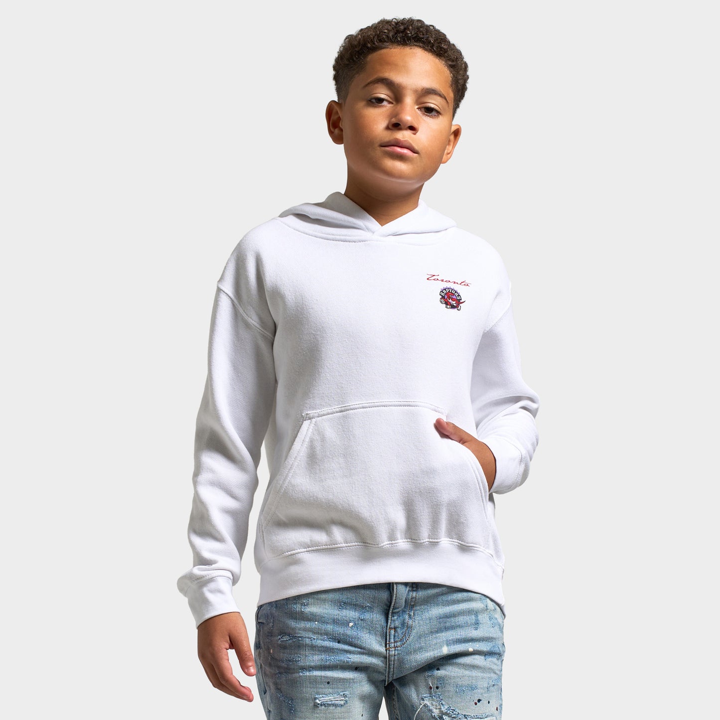 Mitchell & Ness Juniors' Tattoo Style Graphic Hoodie / White