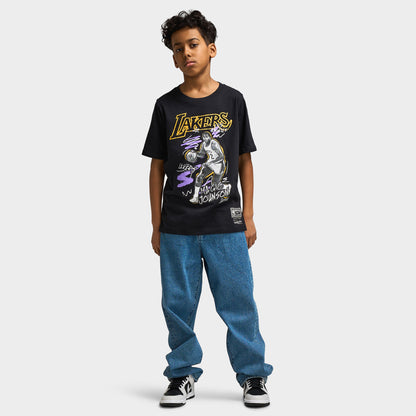 Mitchell & Ness Juniors' Chalk Magic Johnson Graphic T-Shirt / Black