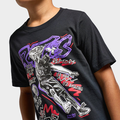 Mitchell & Ness Juniors' Chalk Carter Vince Graphic T-Shirt / Black