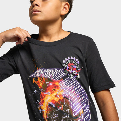 Mitchell & Ness Juniors' Raptors Meteor Tee / Black