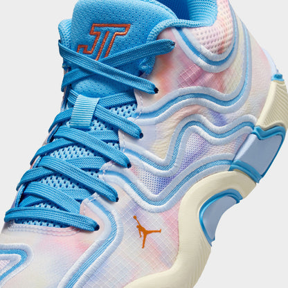Jordan Tatum Junior' Boys 3 GS University Blue / Camellia - Pale Ivory