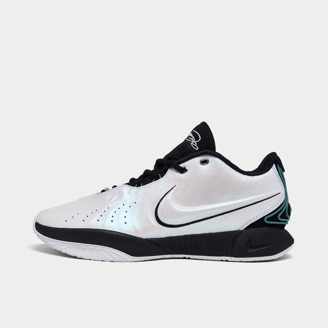 Lebron shoes white and black best sale