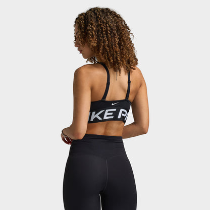 Nike Pro Femmes Indy Soutien-gorge plongeant Bold / Noir 