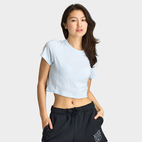 ★ Nike★ Sportswear Chill Knit T-shirt W Blue Tint Sale FV Nike Sportswear Women's Chill Knit Cropped T-Shirt Blue Tint