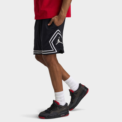 Jordan Dri-FIT Mesh Diamond Shorts Black / White - White