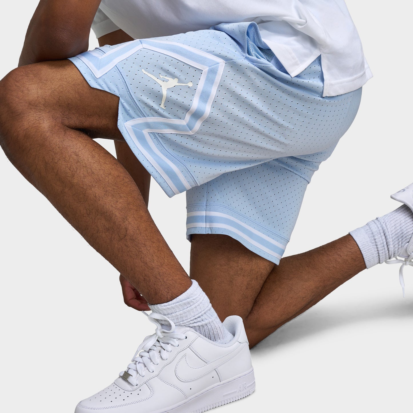 Jordan Sport Diamond Dri-FIT Mesh Shorts Hydrogen Blue / White