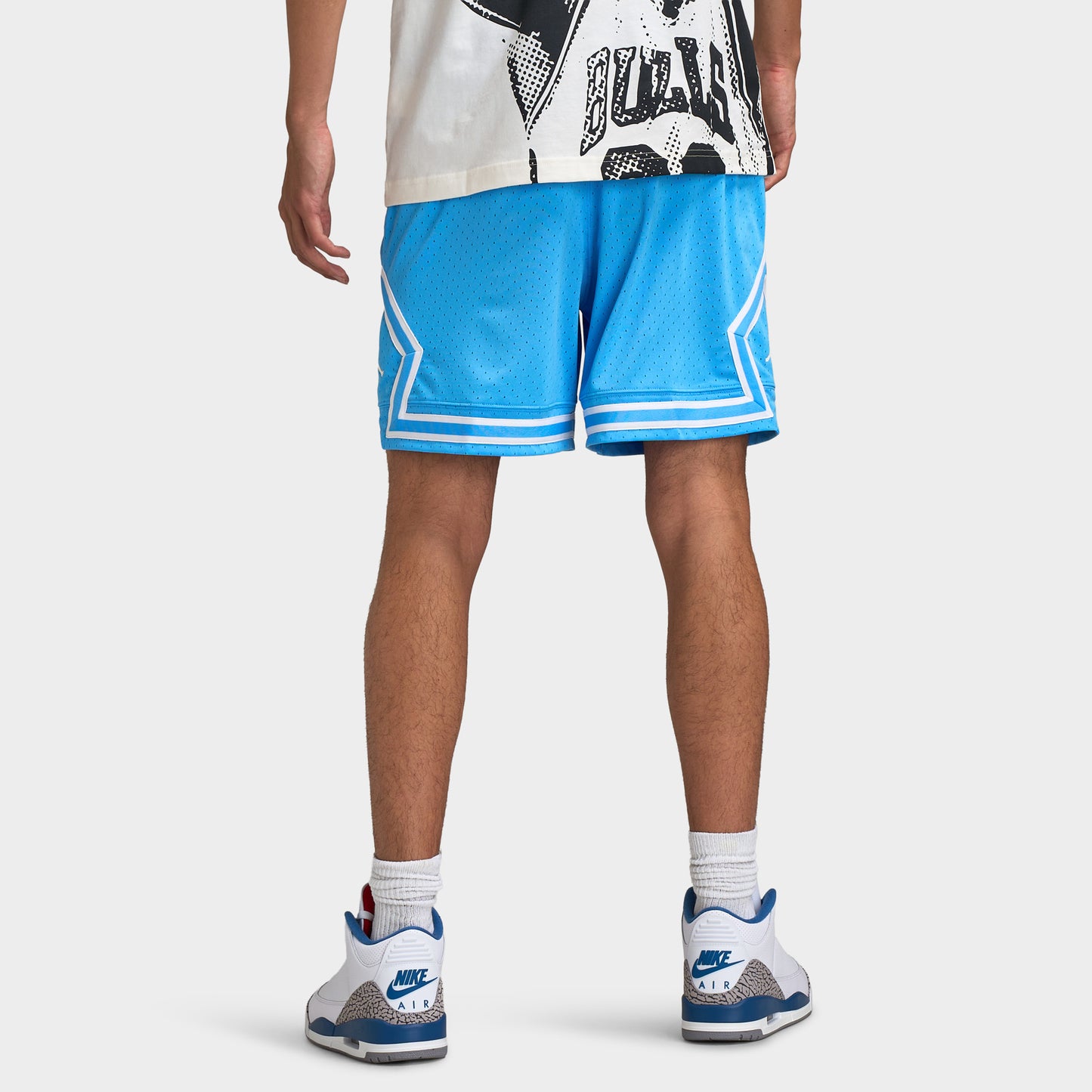 Jordan Sport Men's Dri-FIT Mesh Diamond Shorts University Blue / White