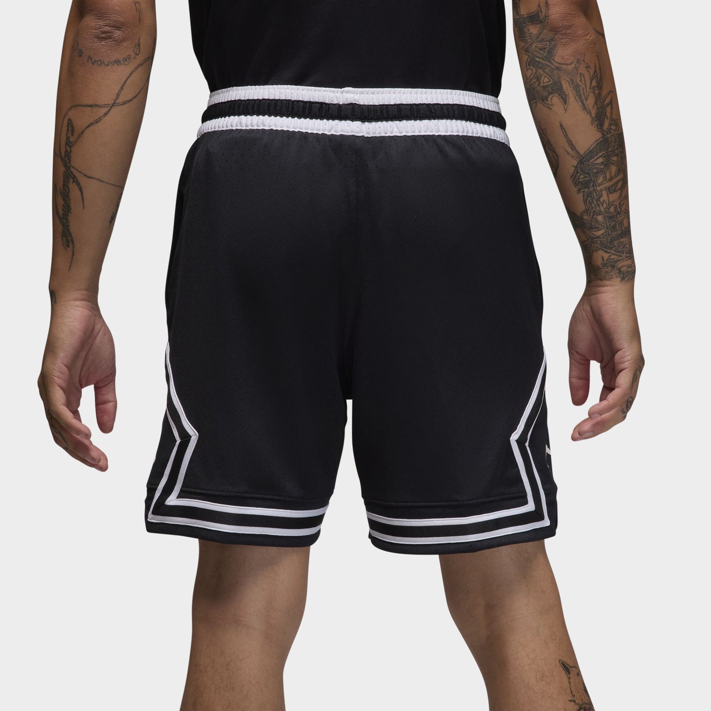 Jordan Dri-FIT Mesh Diamond Shorts Black / White - White