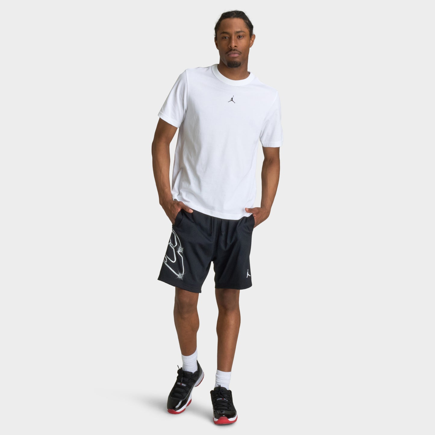 Jordan Sport Dri-FIT Graphic Shorts Black / White