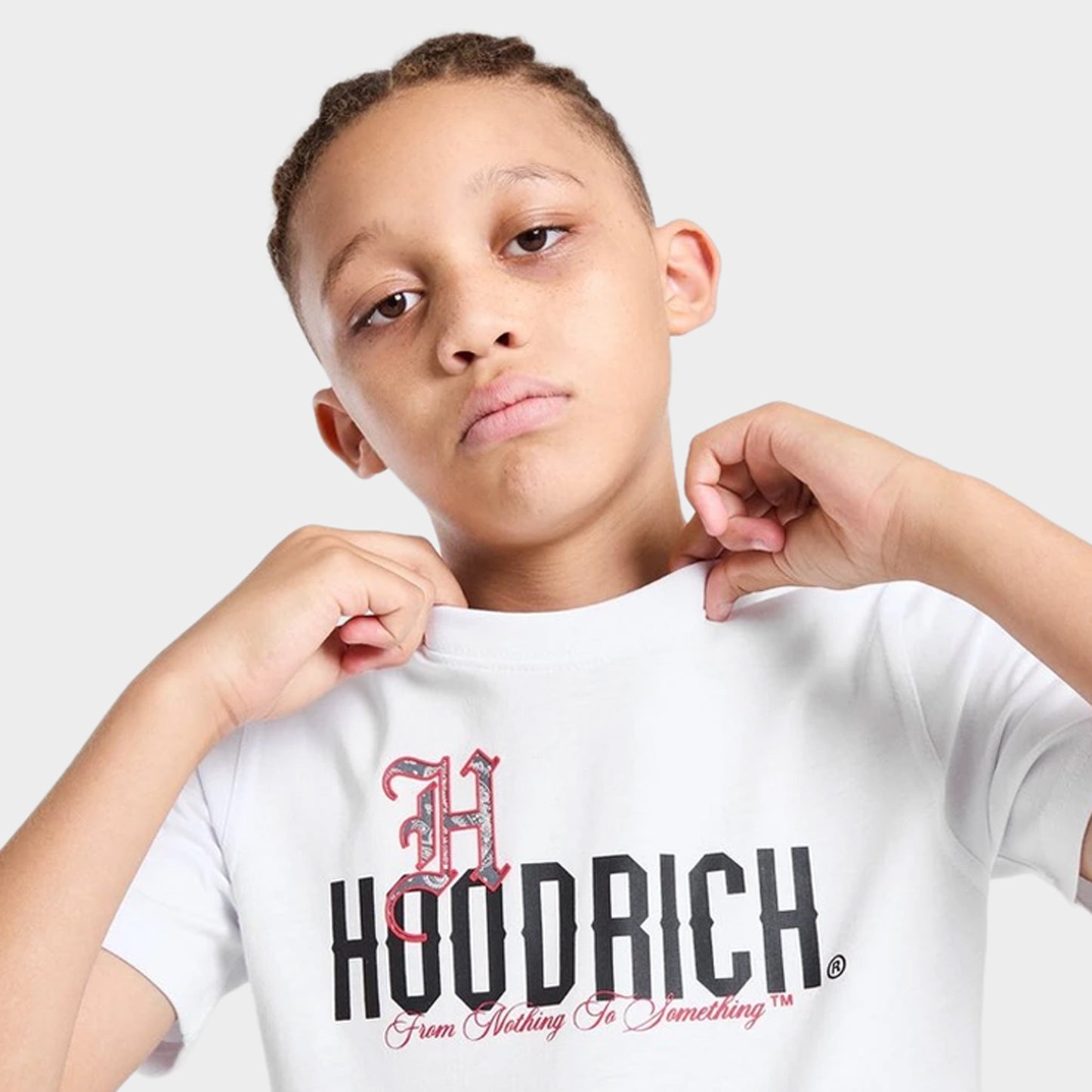 Hoodrich Junior Boys' Eterno T-Shirt White / Black - Lychee