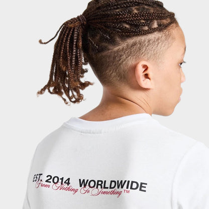 Hoodrich Junior Boys' Eterno T-Shirt White / Black - Lychee