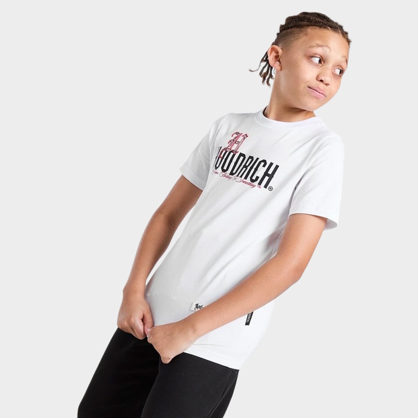 Hoodrich Junior Boys' Eterno T-Shirt White / Black - Lychee