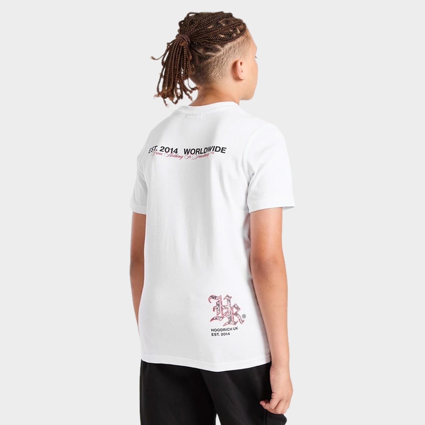 Hoodrich Junior Boys' Eterno T-Shirt White / Black - Lychee