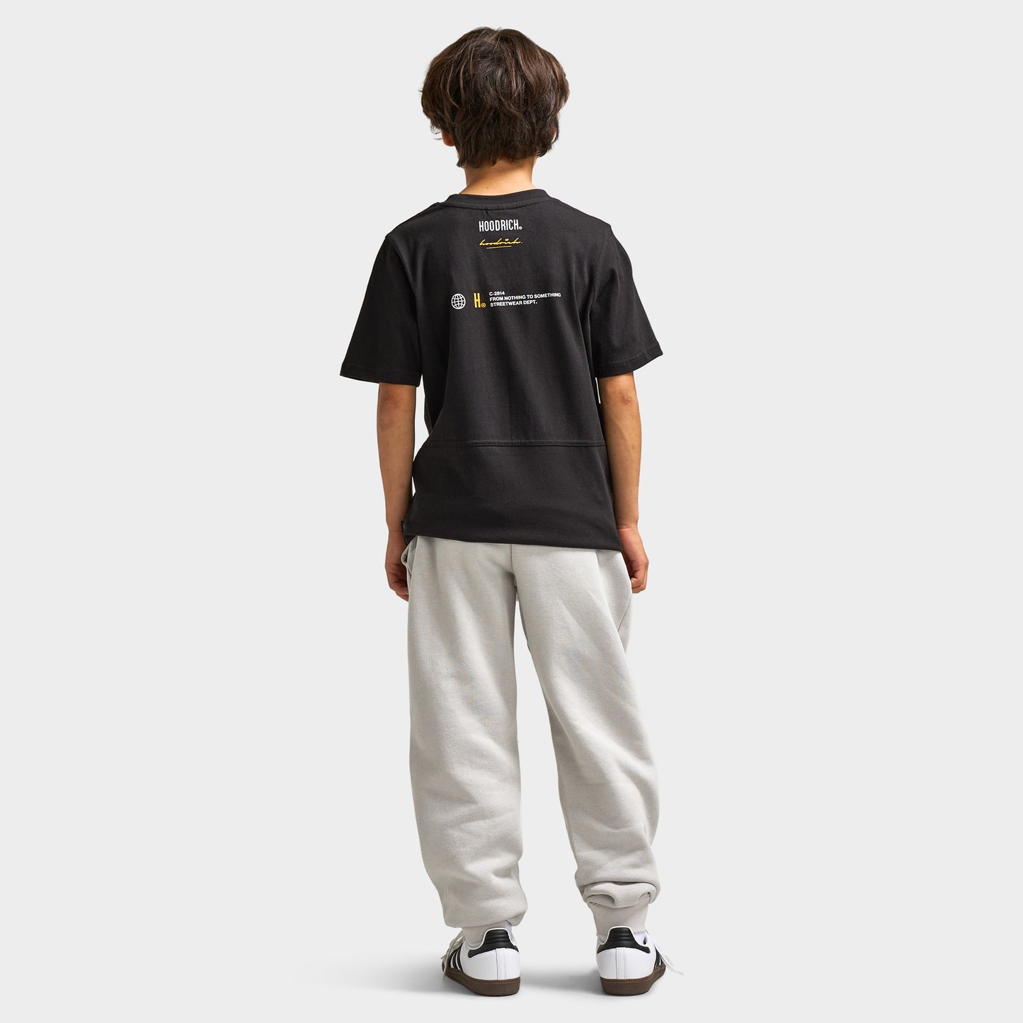 Hoodrich Junior Garçons' Certifié V2 T-Shirt Noir / Blanc - Gris silencieux