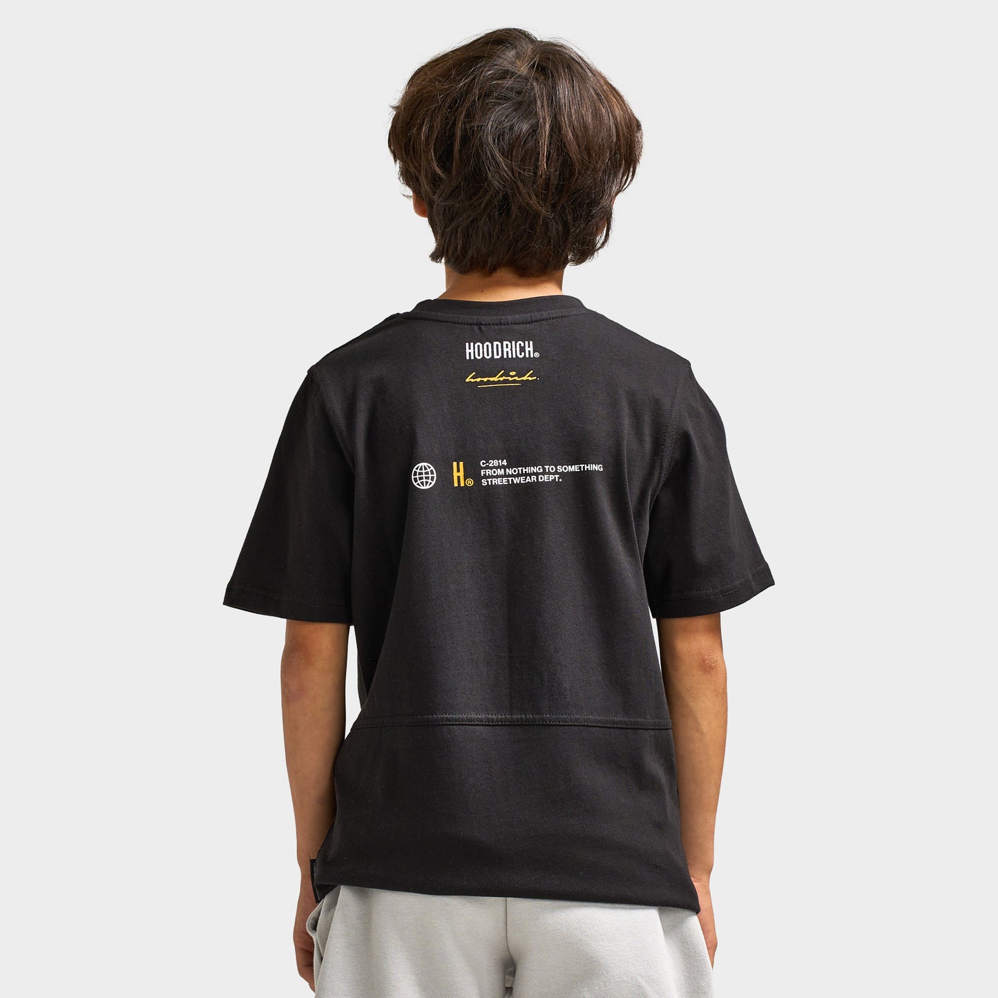 Hoodrich Junior Garçons' Certifié V2 T-Shirt Noir / Blanc - Gris silencieux