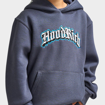 Hoodrich Juniors' Gothic Pullover Hoodie Ombre Blue / White - Diva Blue