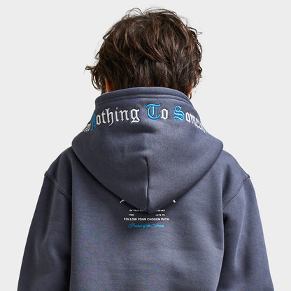 Hoodrich Juniors' Gothic Pullover Hoodie Ombre Blue / White - Diva Blue