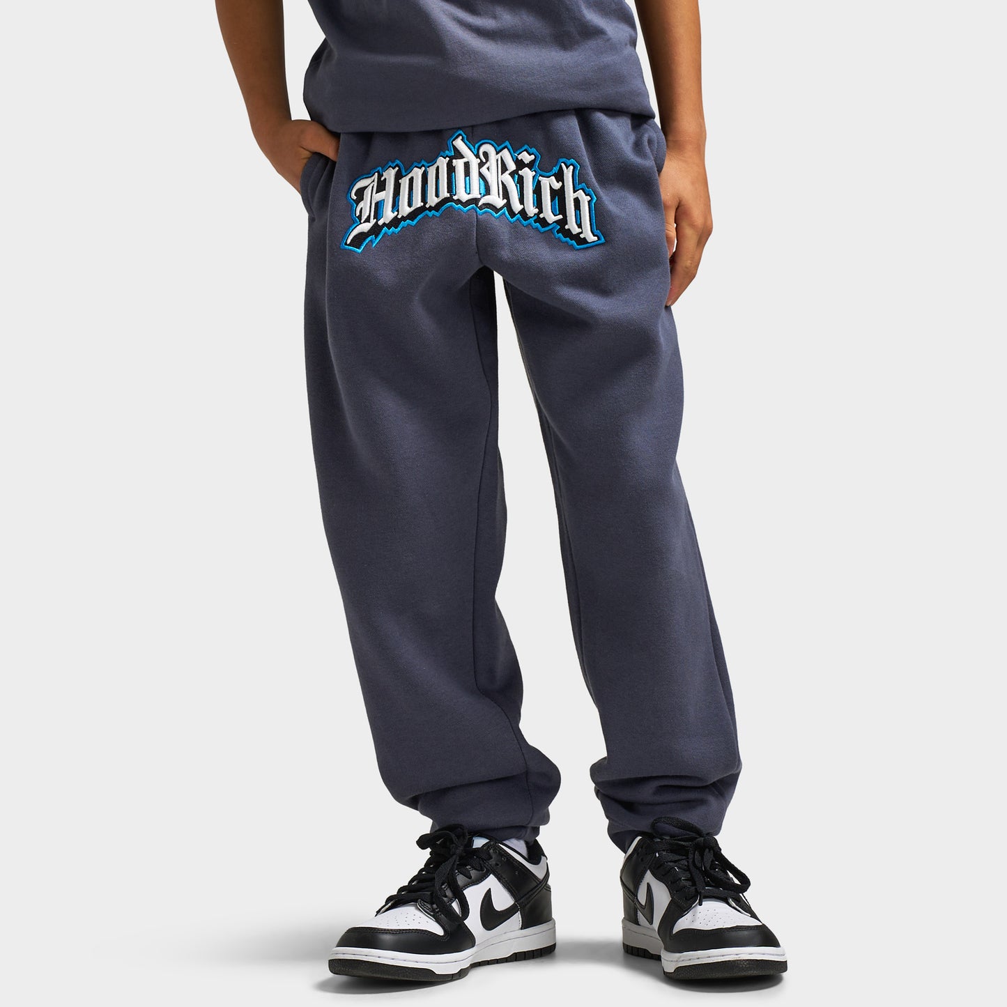Hoodrich Junior' Joggers Gothiques Bleu Ombre / Blanc - Bleu Diva