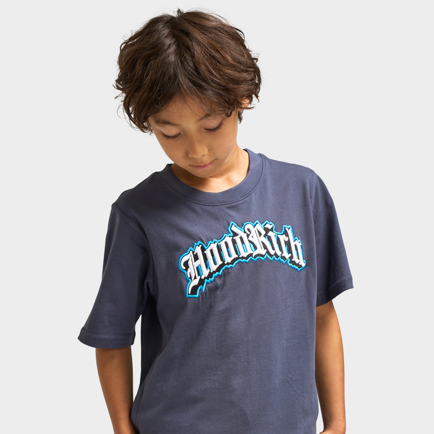 Hoodrich Juniors' Gothic Regular Tshirt Ombre Blue / White - Diva Blue