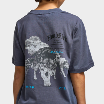 Hoodrich Juniors' Gothic Regular Tshirt Ombre Blue / White - Diva Blue